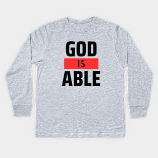 God Is Able | Christian Kids Long Sleeve T-Shirt